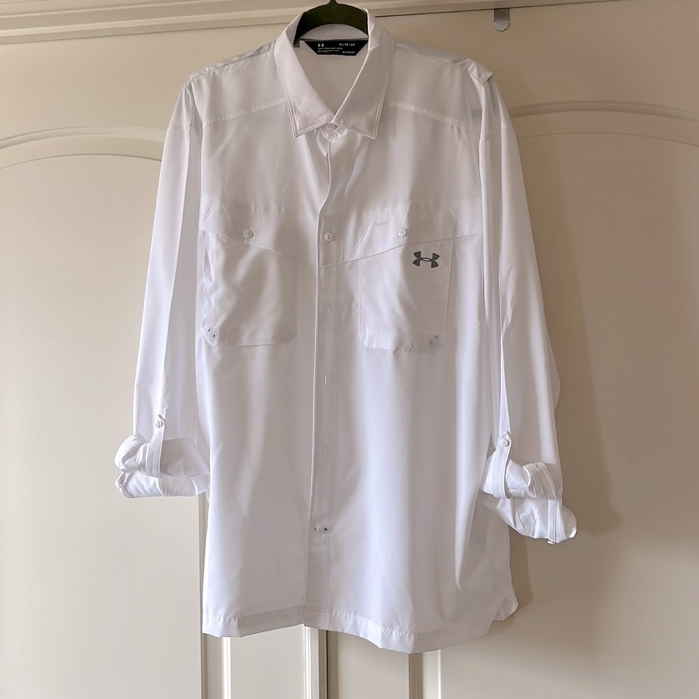 Under Armour heat gear long sleeve shirt.